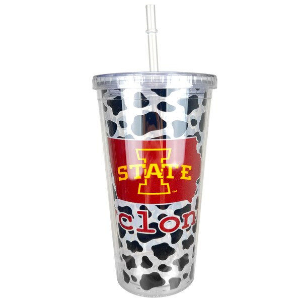 I-State Cow Print 20 oz. Tumbler with Straw